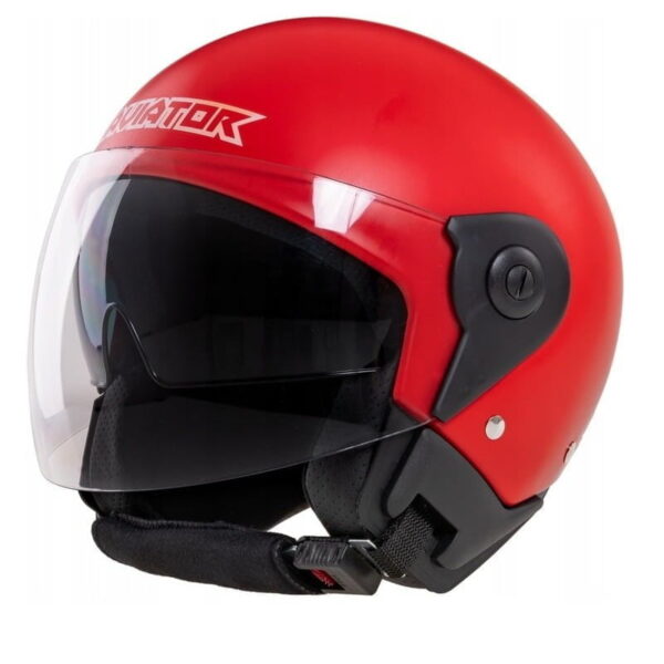 Kask na skuter czerowny