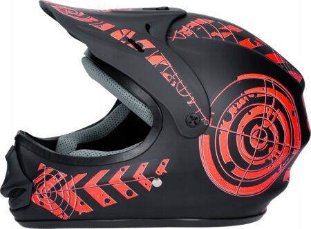 Kask Motocyklowy Hulajnoga Czerwony